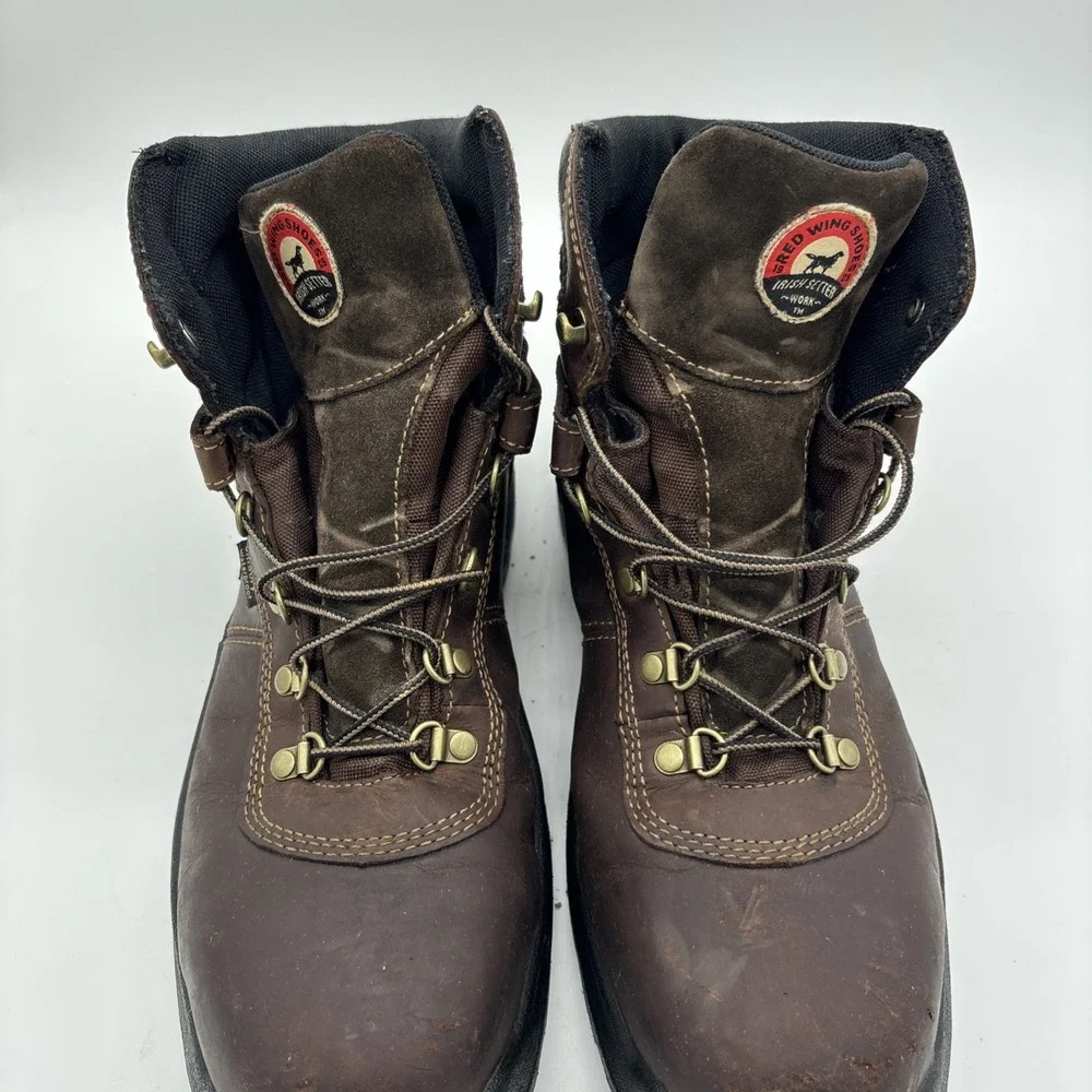 Mens Red Wing Irish Setter 83608 Ely Brn Leather Steel Toe Work Boots Sz 11 D
